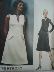 2624 1970 PERTEGAZ HI FIT SHORTER A-DRESS SLVS OR NOT PATTERN 12
